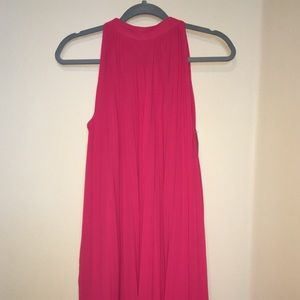 🆕 NWT H&M Hot Pink Accordion Shift Dress